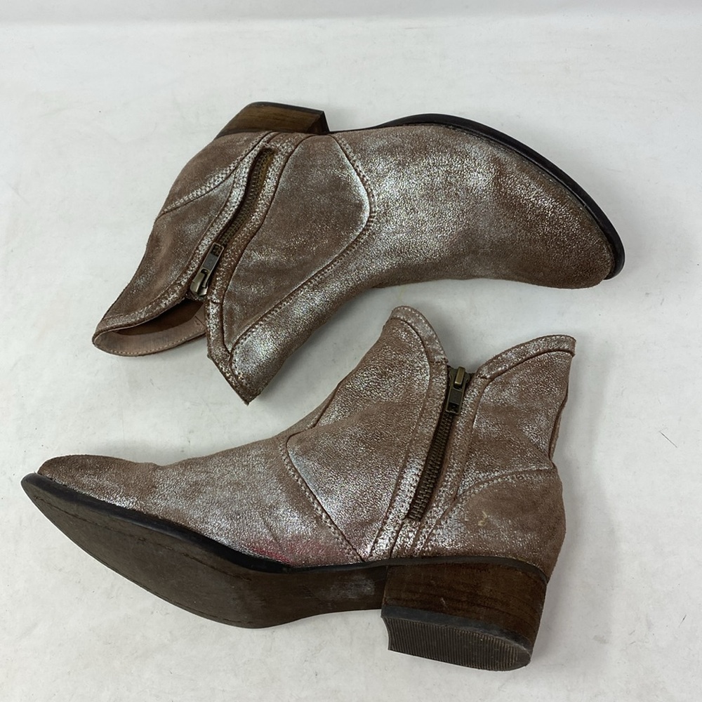 Anthropologie Seychelles Lucky Penny Double Zippered Boots in Pewter - Picture 4 of 8